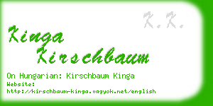 kinga kirschbaum business card